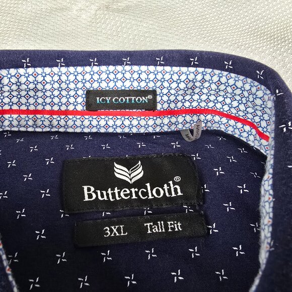 Buttercloth Shirt Mens 3XLT 3XL Tall Fit Icy Cotton Performance Stretch XXXL - Picture 2 of 8